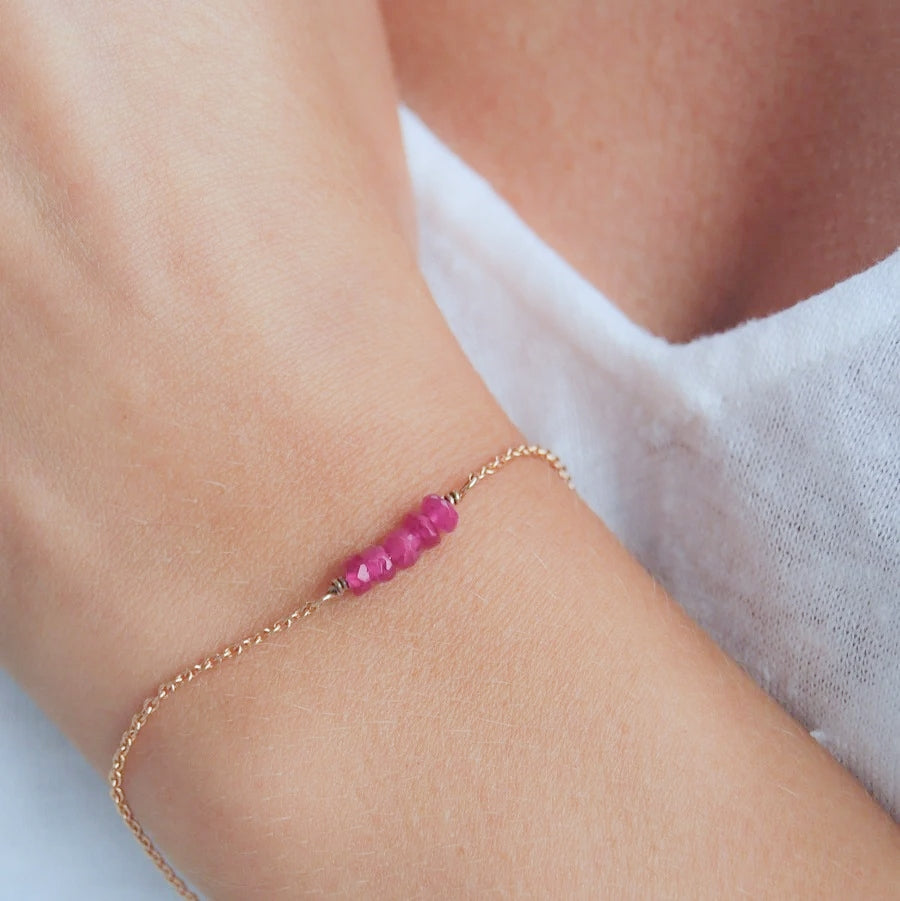 Armband "Gourmandise" Rubin