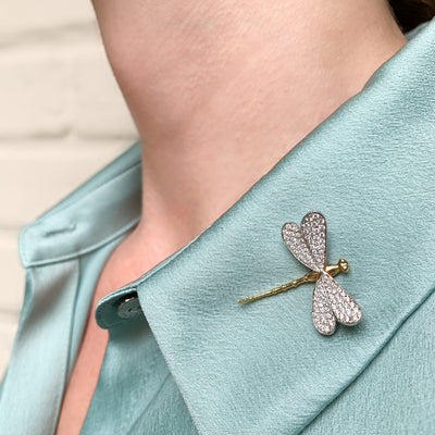 Large dragonfly brooch